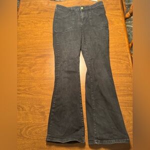 Anthropologie Pilcro The Icon High Rise Flare Black Jeans, 31